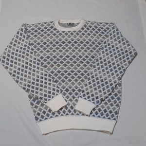 Vintage 90's Unisex Multi Color Diamond Textured 3D Knit Hip Hop Style Sweater